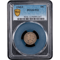 1942/1 Mercury Dime (10c) Obverse Slab Image