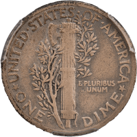 1942/1 Mercury Dime (10c) Reverse Image