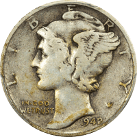 1942/1 Mercury Dime (10c) Obverse Image