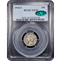1942/1 Mercury Dime (10c) SLAB Image