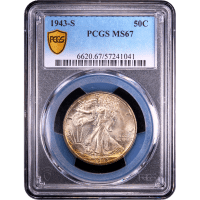 1943-S Walking Liberty Half Dollar (50c) Obverse Slab Image