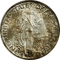 1944-S Mercury Dime (10c) REVERSE Image