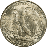 1945-D Walking Liberty Half Dollar (50c) Reverse Image