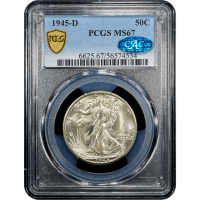 1945-D Walking Liberty Half Dollar (50c) Obverse Slab Image