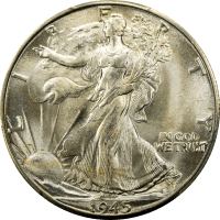 1945-D Walking Liberty Half Dollar (50c) Obverse Image