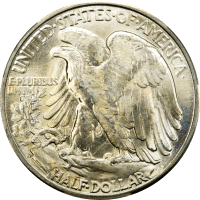 1945-D Walking Liberty Half Dollar (50c) Reverse Image