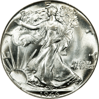 1946 Walking Liberty Half Dollar (50c) Doubled Die Reverse OBVERSE Image