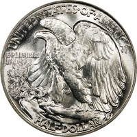 1946 Walking Liberty Half Dollar (50c) Doubled Die Reverse REVERSE Image