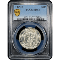 1947-D Walking Liberty Half Dollar (50c) SLAB Image