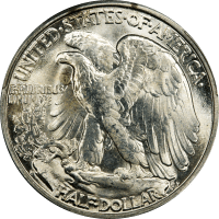 1947-D Walking Liberty Half Dollar (50c) REVERSE Image