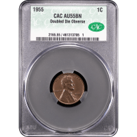 1955 Doubled Die Lincoln Cent (1c) Obverse Slab Image