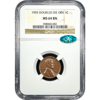 1955 Doubled Die Lincoln Cent (1c) SLAB Image