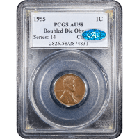 1955 Doubled Die Lincoln Cent (1c) Obverse Slab Image