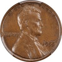 1955 Doubled Die Lincoln Cent (1c) Obverse Image