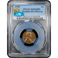 1955 Doubled Die Lincoln Cent (1c) SLAB Image