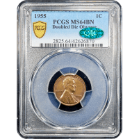 1955 Doubled Die Lincoln Cent (1c) Obverse Slab Image