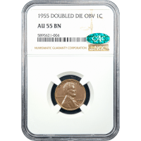 1955 Doubled Die Obverse Lincoln Cent (1c) SLAB Image
