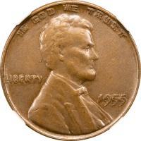 1955 Doubled Die Obverse Lincoln Cent (1c) Obverse Image