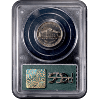 1957 Jefferson Nickel Doily Reverse Slab Image