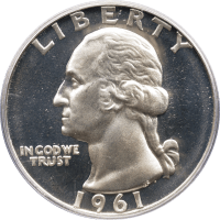 1961 Washington Quarter (25c) OGH Obverse Image