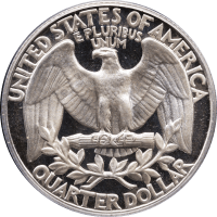 1961 Washington Quarter (25c) OGH Reverse Image