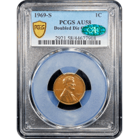 1969-S Doubled Die Lincoln Cent (1c) Obverse Slab Image