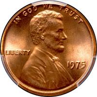 1975 Lincoln Cent (1c) OBVERSE Image