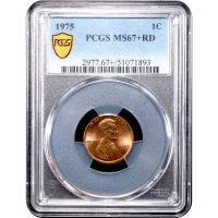 1975 Lincoln Cent (1c) Obverse Slab Image