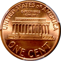 1975 Lincoln Cent (1c) Reverse Image