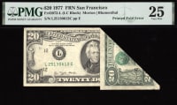 1977 $20 Printed Fold Error Obverse Image