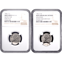 1981-P Jefferson Nickel (5c) Error - 2-Coin Mated Pair SLAB Image