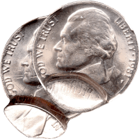 1981-P Jefferson Nickel (5c) Error - 2-Coin Mated Pair Obverse Image