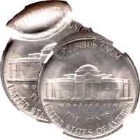 1981-P Jefferson Nickel (5c) Error - 2-Coin Mated Pair Reverse Image