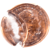 2000 Lincoln Cent (1c) Error - Double Struck 10 Percent Off-Center Obverse Image