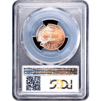 2000 Lincoln Cent (1c) Error - Double Struck 10 Percent Off-Center Reverse Slab Image