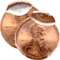 2000 Lincoln Cent (1c) Error - Mated Pair Obverse Image