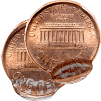 2000 Lincoln Cent (1c) Error - Mated Pair Reverse Image