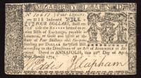 April 10, 1774 $4 Maryland Colonial OBVERSE Image