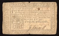 April 10, 1777 Pennsylvania Colonial Twelve Shillings (12s) OBVERSE Image