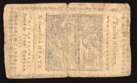 April 10, 1777 Pennsylvania Colonial Twelve Shillings (12s) REVERSE Image