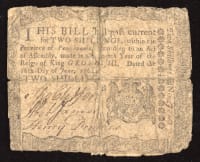 June 18, 1764 Pennsylvania Colonial Two Shillings (2s) OBVERSE Image