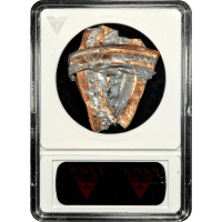 No Date Lincoln Cent (1c) Error - Multi-Strike Bonded Foldover Reverse Slab Image