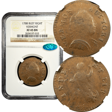 1788 Vermont Half Penny (1/2p) Bust Right Composite Image