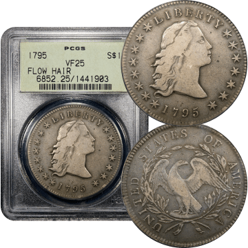 1795 Flowing Hair Dollar ($1) 3 Leaves OGH Composite Image