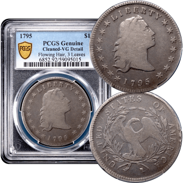 1795 Flowing Hair Dollar ($1) 3 Leaves Composite Image