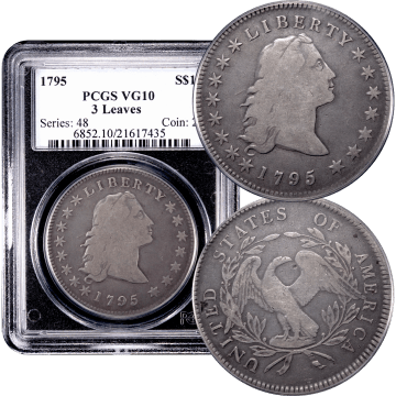 1795 Flowing Hair Dollar ($1) 3 Leaves Composite Image