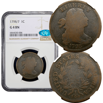 1798/7 Draped Bust Large Cent (1c) Composite Image