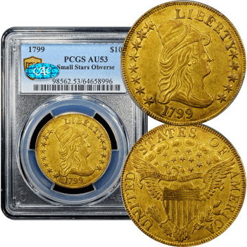 1799 Draped Bust Gold Eagle ($10) Small Stars Obverse Composite Image