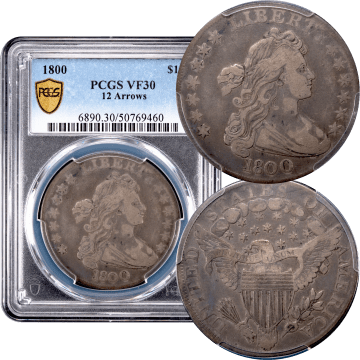 1800 Draped Bust Dollar ($1) 12 Arrows Composite Image