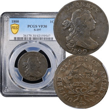 1800 Draped Bust Large Cent (1c) S-197 Composite Image